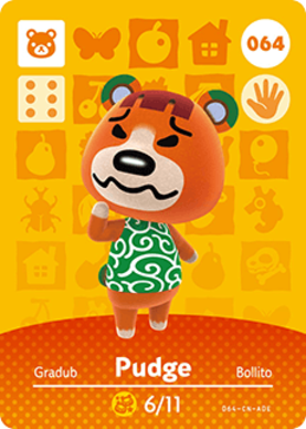 Pudge #064 - Animal Crossing Series 1 amiibo Card