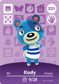 Kody #221 - Animal Crossing Series 3 amiibo Card
