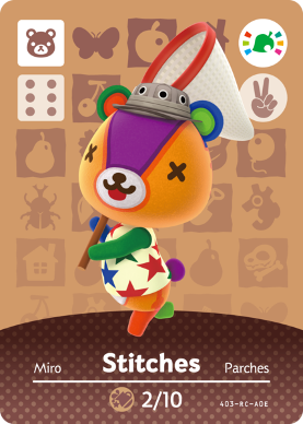 Stitches - Amiibo Festival - Animal Crossing Promo amiibo Card