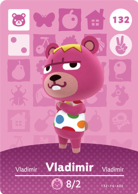 Vladimir #132 - Animal Crossing Series 2 amiibo Card
