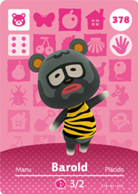 Barold #378 - Animal Crossing Series 4 amiibo Card