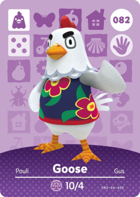 Goose #082 - Animal Crossing Series 1 amiibo Card