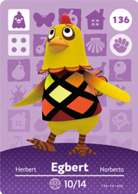 Egbert #136 - Animal Crossing Series 2 amiibo Card