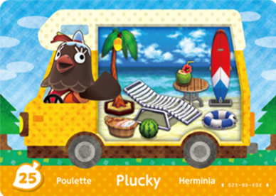 Plucky #WA25 - Animal Crossing Welcome amiibo Card