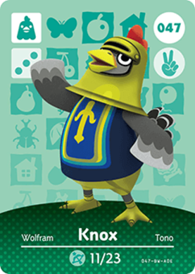 Knox #047 - Animal Crossing Series 1 amiibo Card