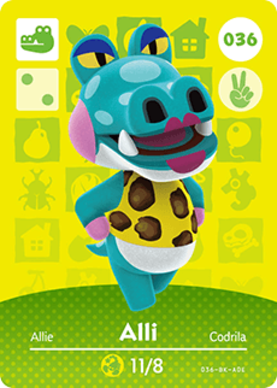 Alli #036 - Animal Crossing Series 1 amiibo Card