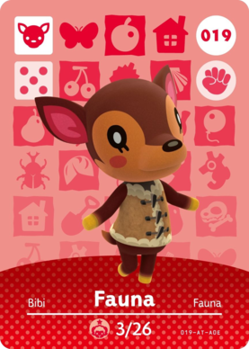 Fauna #019 - Animal Crossing Series 1 amiibo Card
