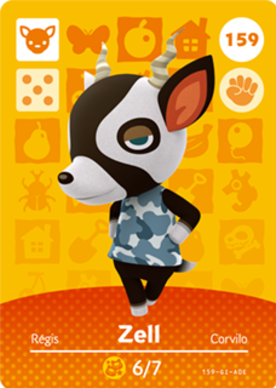 Zell #159 - Animal Crossing Series 2 amiibo Card