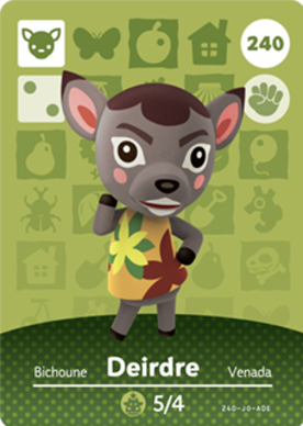Deirdre #240 - Animal Crossing Series 3 amiibo Card