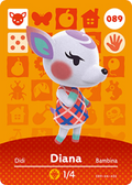 Diana #089 - Animal Crossing Series 1 amiibo Card