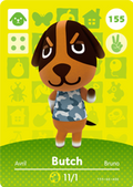 Butch #155 - Animal Crossing Series 2 amiibo Card