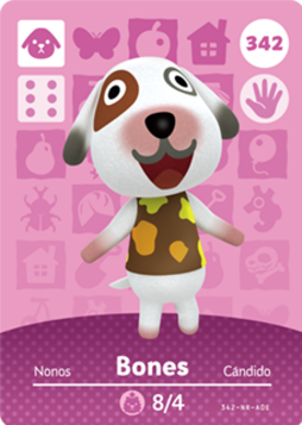 Bones #342 - Animal Crossing Series 4 amiibo Card
