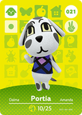 Portia #021 - Animal Crossing Series 1 amiibo Card