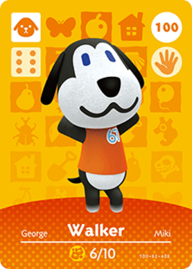 Walker #100 - Animal Crossing Series 1 amiibo Card
