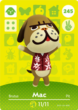 Mac #245 - Animal Crossing Series 3 amiibo Card