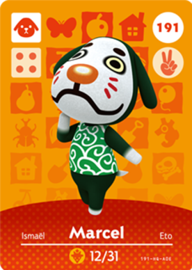 Marcel #191 - Animal Crossing Series 2 amiibo Card