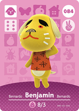 Benjamin #084 - Animal Crossing Series 1 amiibo Card