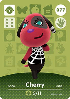 Cherry #077 - Animal Crossing Series 1 amiibo Card