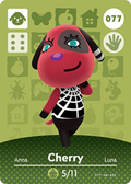 Cherry #077 - Animal Crossing Series 1 amiibo Card