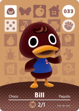Bill #033 - Animal Crossing Series 1 amiibo Card