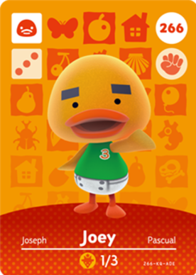Joey #266 - Animal Crossing Series 3 amiibo Card