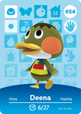 Deena #054 - Animal Crossing Series 1 amiibo Card