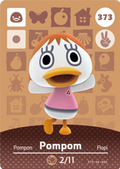 Pompom #373 - Animal Crossing Series 4 amiibo Card