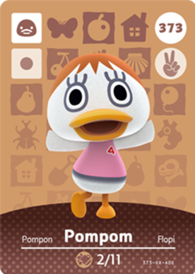 Pompom #373 - Animal Crossing Series 4 amiibo Card