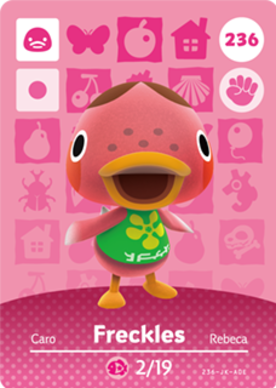 Freckles #236 - Animal Crossing Series 3 amiibo Card