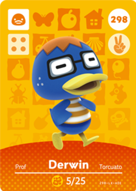 Derwin #298 - Animal Crossing Series 3 amiibo Card