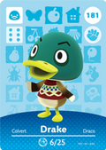 Drake #181 - Animal Crossing Series 2 amiibo Card