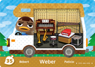 Weber #WA35 - Animal Crossing Welcome amiibo Card