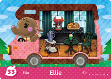 Ellie #WA33 - Animal Crossing Welcome amiibo Card