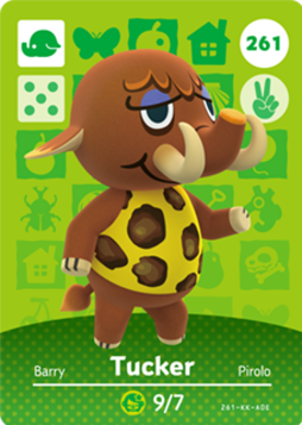 Tucker #261 - Animal Crossing Series 3 amiibo Card