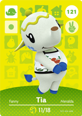 Tia #121 - Animal Crossing Series 2 amiibo Card