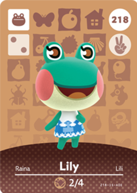 Lily #218 - Animal Crossing Series 3 amiibo Card