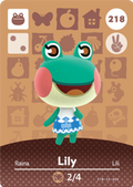 Lily #218 - Animal Crossing Series 3 amiibo Card