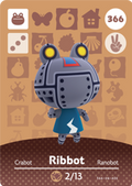 Ribbot #366 - Animal Crossing Series 4 amiibo Card