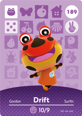 Drift #189 - Animal Crossing Series 2 amiibo Card