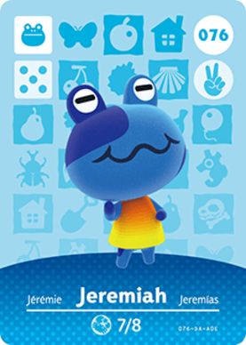 Jeremiah #076 - Animal Crossing Series 1 amiibo Card