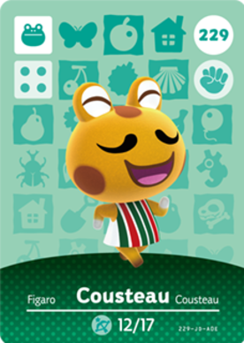 Cousteau #229 - Animal Crossing Series 3 amiibo Card