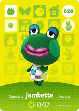 Jambette #028 - Animal Crossing Series 1 amiibo Card