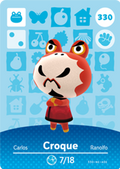 Croque #330 - Animal Crossing Series 4 amiibo Card