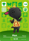 Nan #168 - Animal Crossing Series 2 amiibo Card