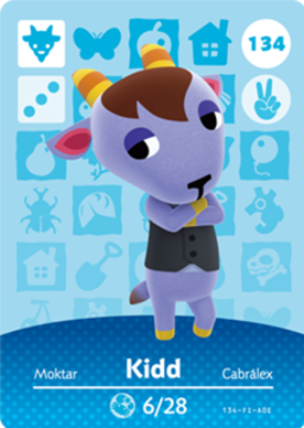 Kidd #134 - Animal Crossing Series 2 amiibo Card