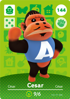 Cesar #144 - Animal Crossing Series 2 amiibo Card