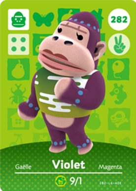 Violet #282 - Animal Crossing Series 3 amiibo Card