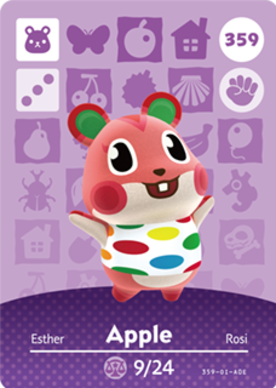 Apple #359 - Animal Crossing Series 4 amiibo Card