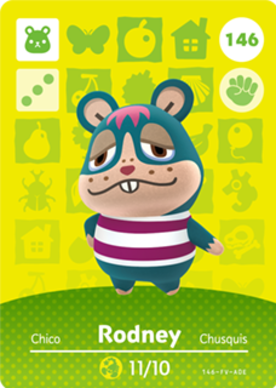 Rodney #146 - Animal Crossing Series 2 amiibo Card