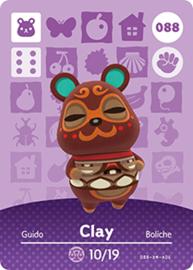 Clay #088 - Animal Crossing Series 1 amiibo Card